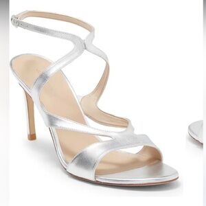Stuart Weitzman Women’s Size 9.5 Mariposa 80 Silver Strappy‎ Stiletto Heels
